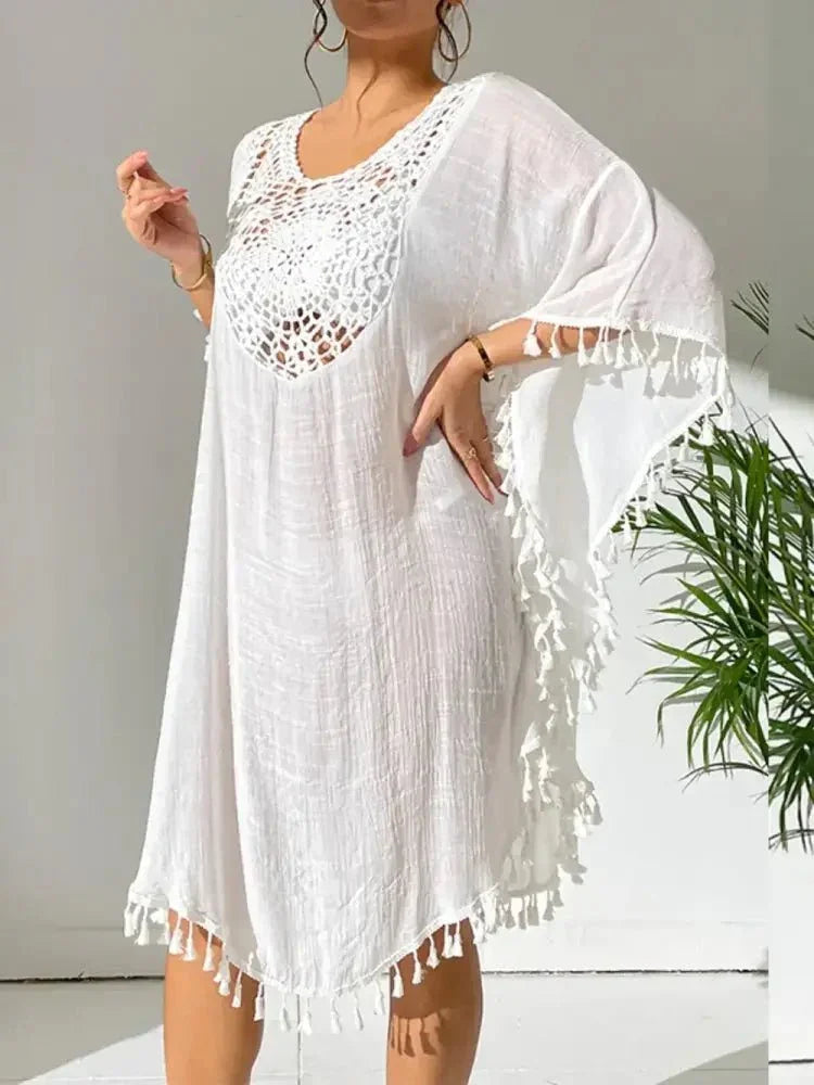 Tassel Cutout Scoop Neck Cover - Up Dress - Update AvenueBoho VibesTrendsi100100209213735100100209213735d3792ea9 - 1b0f - 4bc2 - 9375 - cbc5b7fd6e99 - MaxWhite