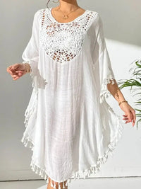 Tassel Cutout Scoop Neck Cover - Up Dress - Update AvenueBoho VibesTrendsi1001002092137351001002092137359b07dd67 - 0c74 - 420f - 914f - 21d63a75a8c0 - MaxWhite