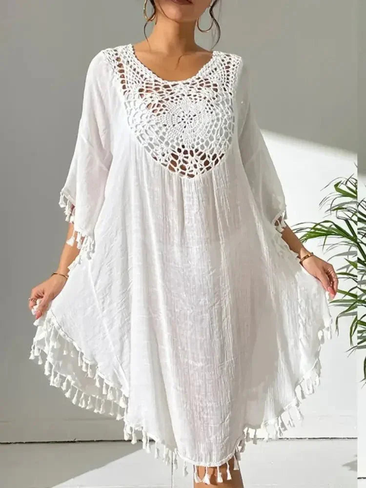 Tassel Cutout Scoop Neck Cover - Up Dress - Update AvenueBoho VibesTrendsi100100209213735100100209213735d6b6fddc - 23ab - 4ed1 - 89fb - 494fd59f1fd9 - MaxWhite