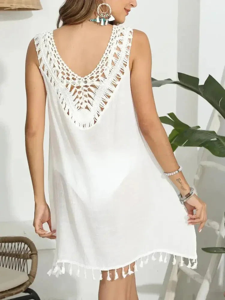 Tassel Scoop Neck Wide Strap Cover - Up - Update AvenueBoho VibesTrendsi100100060591278100100060591278e0520c8e - 0426 - 4e8a - a869 - eba9fbd8138e - MaxWhite