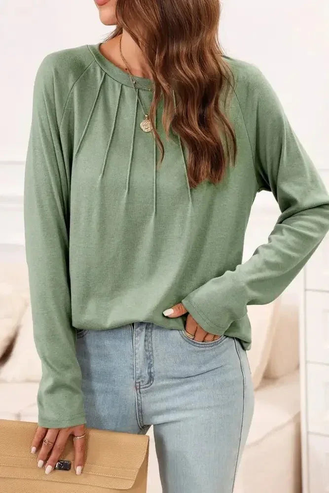Texture Round Neck Long Sleeve T-Shirt - Update AvenueT-ShirtsTrendsi100100671661099100100671661099143bea98 - c564 - 476c - 922a - ec3a75e7fccc - Max - OriginSage
