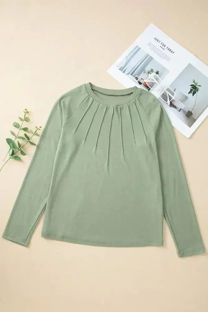 Texture Round Neck Long Sleeve T-Shirt - Update AvenueT-ShirtsTrendsi1001006716610991001006716610990f183a0d - fd3b - 4578 - 82fa - c19d9d2500b6 - Max - OriginSage