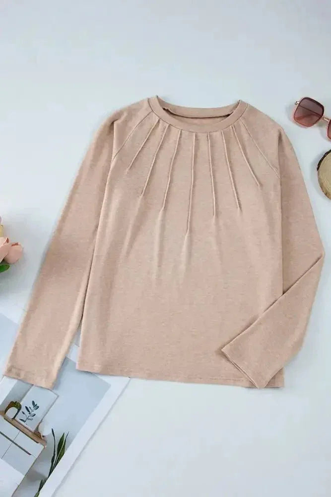 Texture Round Neck Long Sleeve T-Shirt - Update AvenueT-ShirtsTrendsi10010067166592910010067166592922113622 - 04bd - 433c - 8434 - 3a8542ef3fbf - Max - OriginEggshell
