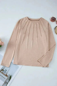 Texture Round Neck Long Sleeve T-Shirt - Update AvenueT-ShirtsTrendsi10010067166592910010067166592922113622 - 04bd - 433c - 8434 - 3a8542ef3fbf - Max - OriginEggshell