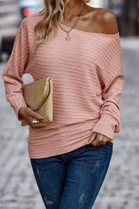 Texture Round Neck Long Sleeve Top - Update AvenueTrendsi1001019876900791001019876900795c5dc1d8c47e4da09250fde91e3b7063 - MaxDusty Pink