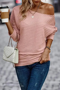 Texture Round Neck Long Sleeve Top - Update AvenueTrendsi10010198769007910010198769007998ca92537fe94c7798d578d9e240bbf9 - MaxDusty Pink