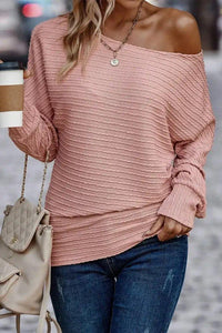 Texture Round Neck Long Sleeve Top - Update AvenueTrendsi100101987690079100101987690079059c11a610f048c6b4d7d1f6cca42d30 - MaxDusty Pink