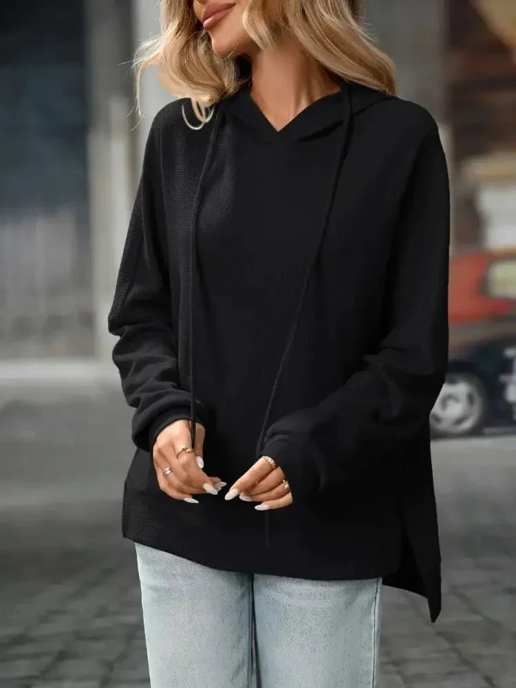 Textured Drawstring Long Sleeve Hoodie - Update AvenueDaily EssentialsTrendsi1001004841013441001004841013440d164483 - 0b7a - 48b0 - a9b0 - 06a7ec2d2a8f - Max - OriginBlack