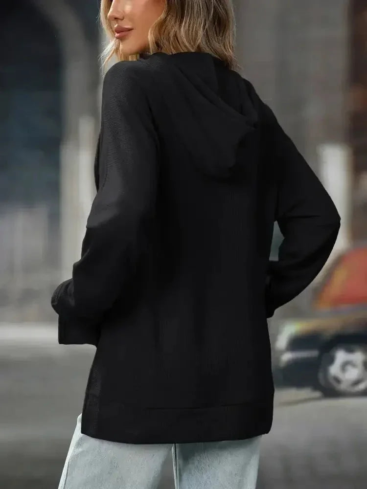 Textured Drawstring Long Sleeve Hoodie - Update AvenueDaily EssentialsTrendsi100100484101344100100484101344e57986bb - 0e19 - 4d67 - 99b3 - a179d950b523 - Max - OriginBlack