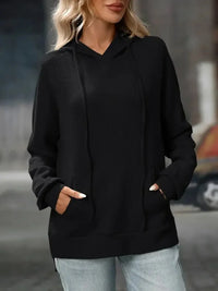 Textured Drawstring Long Sleeve Hoodie - Update AvenueDaily EssentialsTrendsi1001004841013441001004841013445009ed00 - 453e - 422c - bf99 - a502b2da4b24 - Max - OriginBlack