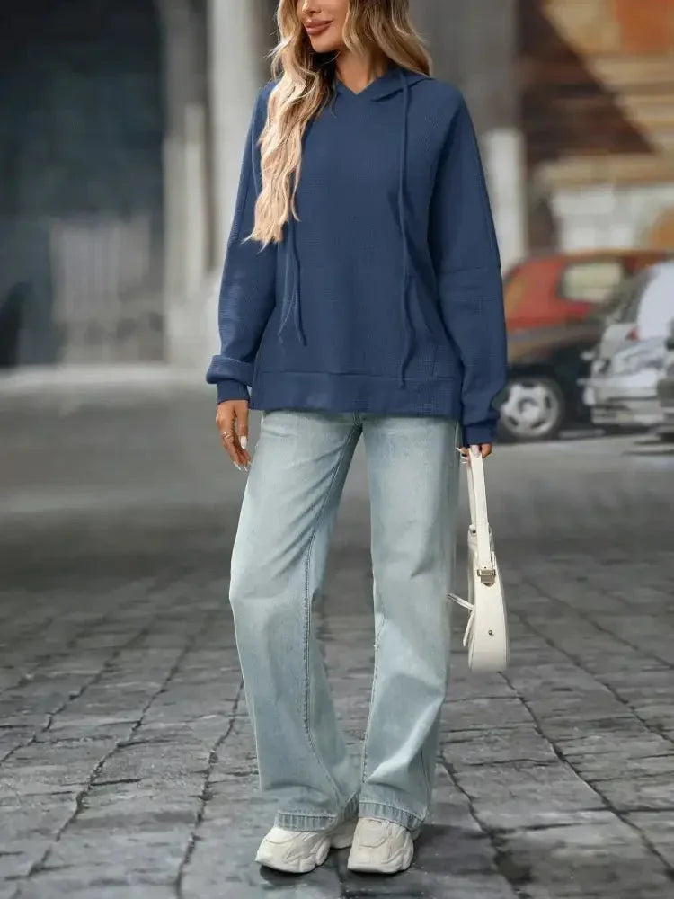 Textured Drawstring Long Sleeve Hoodie - Update AvenueDaily EssentialsTrendsi10010048410182710010048410182722e7a3ca - 8e48 - 4bf5 - bed5 - 4144af2c3781 - Max - OriginIndigo