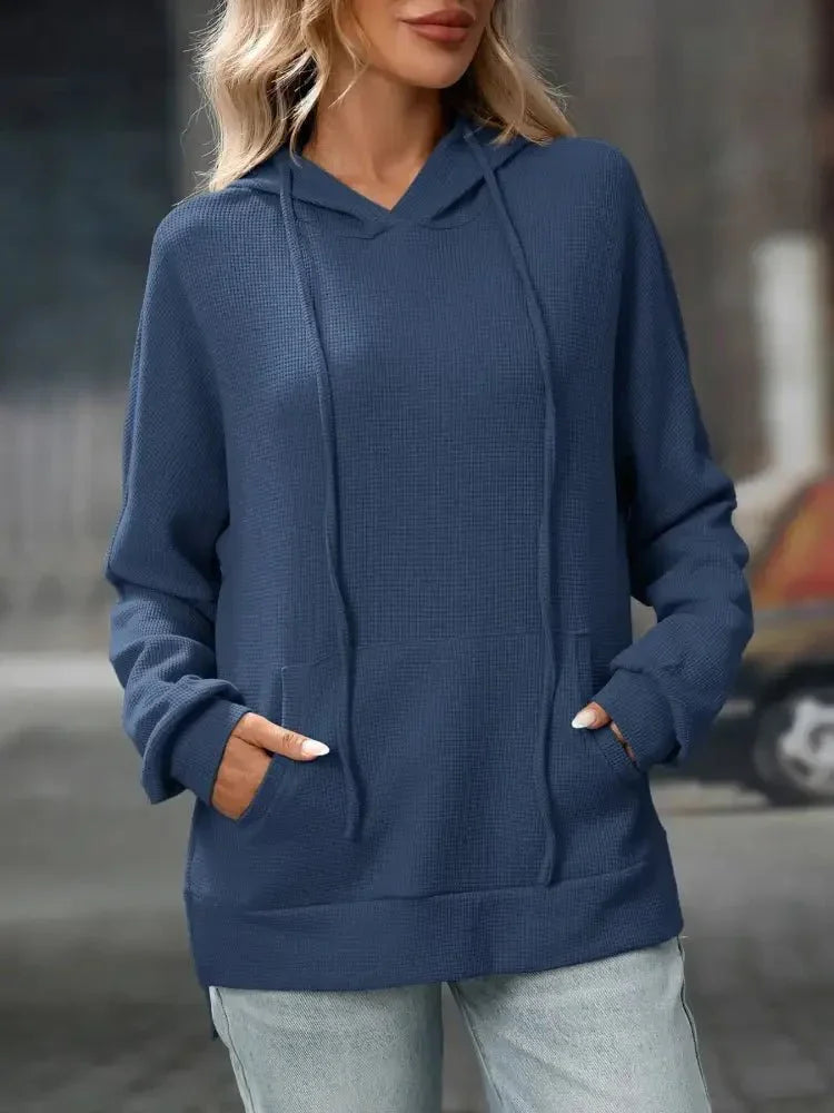 Textured Drawstring Long Sleeve Hoodie - Update AvenueDaily EssentialsTrendsi10010048410182710010048410182745abd433 - 28da - 457f - b5aa - 555dae6a9c63 - Max - OriginIndigo