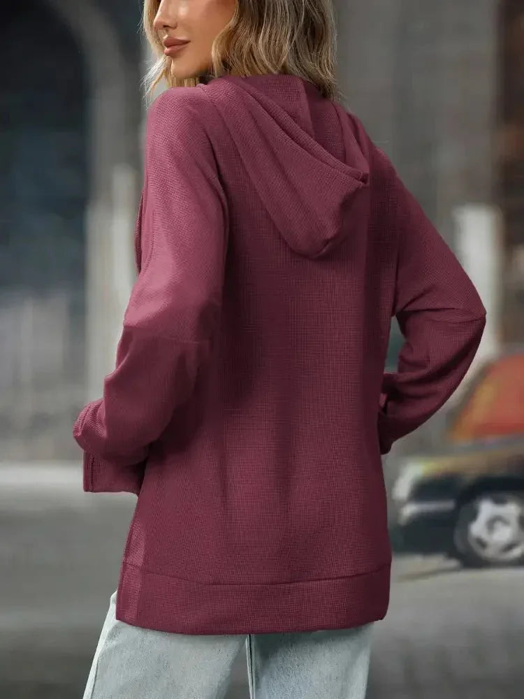 Textured Drawstring Long Sleeve Hoodie - Update AvenueDaily EssentialsTrendsi100100484102311100100484102311b9afb559 - c79f - 4700 - 9a49 - b02d8db1b076 - Max - OriginPlum Purple
