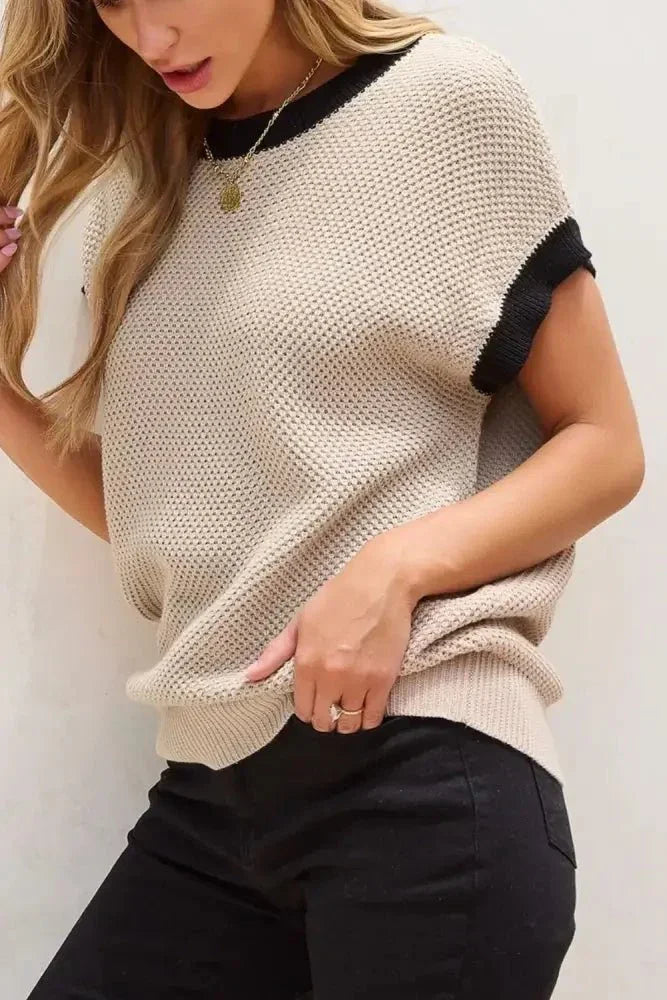 Textured Knit Sweater with Contrast Trim Details - Update AvenueDaily EssentialsTrendsi1001009498812501001009498812508f80c464 - 3948 - 4f8a - a80d - 7f193002b152 - Max - OriginKhaki