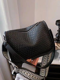 Textured Leather Shoulder Bag