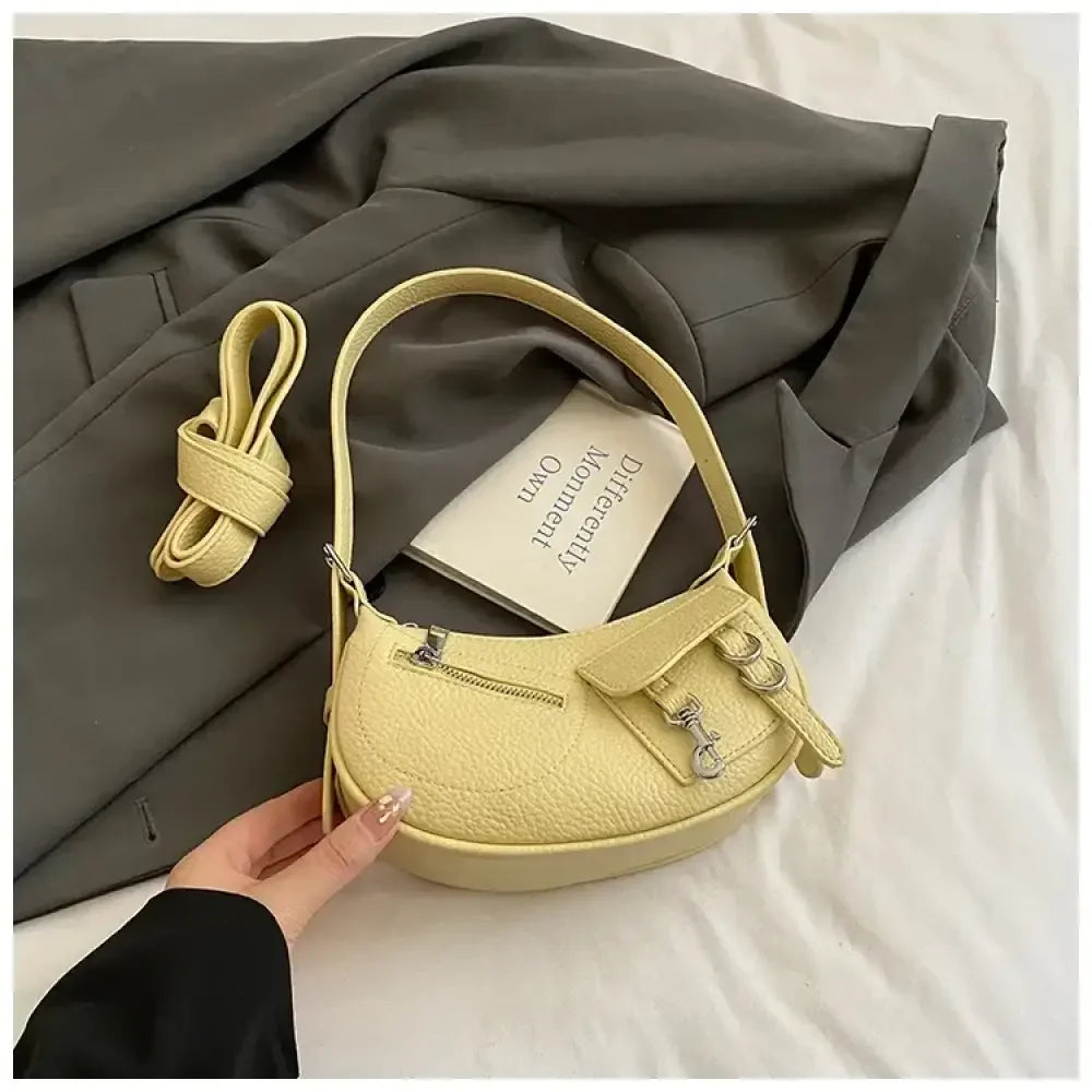 Textured Leather Shoulder Bag