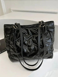 Textured Polyester Shoulder Bag - Update AvenueFestival VibesTrendsi1007000797029331007000797029335695a42b - 82d4 - 4868 - ad57 - f3b1e8ca49f0 - MaxBlack