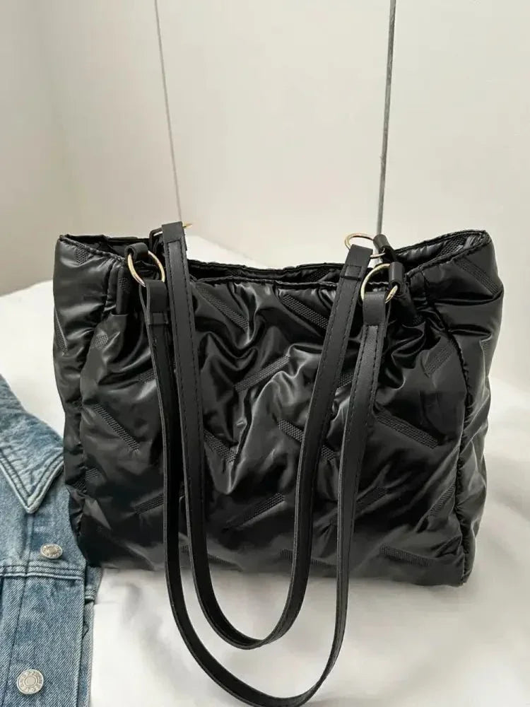 Textured Polyester Shoulder Bag - Update AvenueFestival VibesTrendsi1007000797029331007000797029339017d46b - ca45 - 450b - 82e0 - 5120101e5a1b - MaxBlack