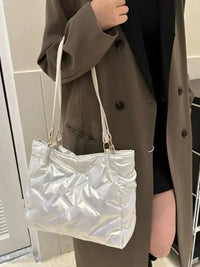 Textured Polyester Shoulder Bag - Update AvenueFestival VibesTrendsi1007000797035881007000797035884f65de13 - c06c - 4ef5 - 8a5e - 7051a9b56310 - MaxWhite