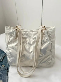Textured Polyester Shoulder Bag - Update AvenueFestival VibesTrendsi10070007970358810070007970358812a392e2 - e2dc - 421e - a8ff - aba2aa1d9f57 - MaxWhite