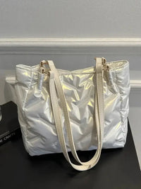 Textured Polyester Shoulder Bag - Update AvenueFestival VibesTrendsi10070007970358810070007970358854cb5077 - ee47 - 42f3 - 9ef8 - 8af41f5893d6 - MaxWhite