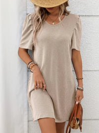 Textured Round Neck Short Sleeve Mini Dress - Update AvenueEffortless Elegance: DressesTrendsi100100453171611100100453171611f5c0ab78 - 8bad - 48d6 - 88e7 - 606e5a44cec6 - MaxDust Storm