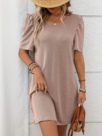 Textured Round Neck Short Sleeve Mini Dress - Update AvenueEffortless Elegance: DressesTrendsi1001004531717311001004531717316af860ba - 880a - 46cb - 8914 - 24782f38bfb2 - MaxPale Blush