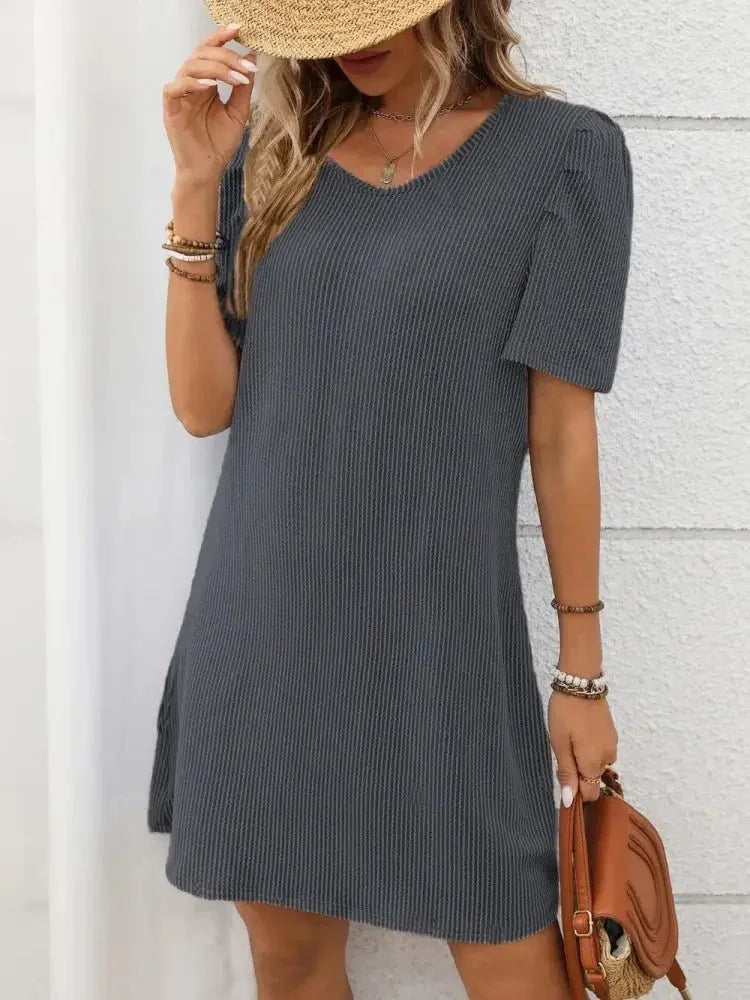 Textured Round Neck Short Sleeve Mini Dress - Update AvenueEffortless Elegance: DressesTrendsi1001004531721531001004531721537aee69f0 - 37b9 - 4cb6 - 9730 - 3e64297ce3dc - MaxDark Gray