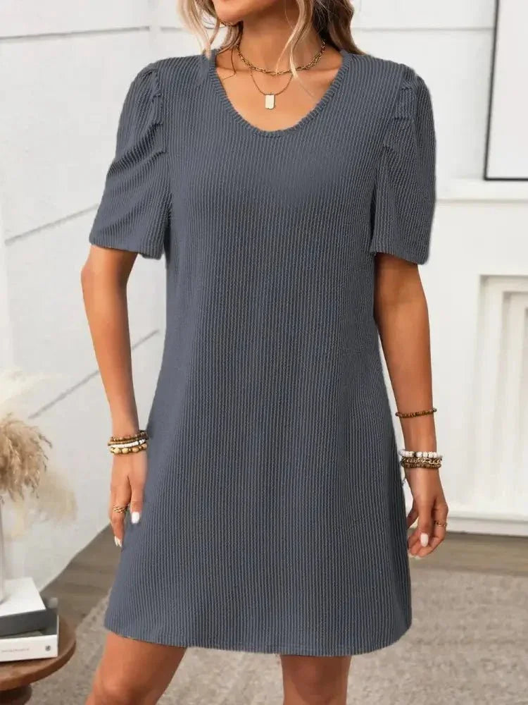 Textured Round Neck Short Sleeve Mini Dress - Update AvenueEffortless Elegance: DressesTrendsi100100453172153100100453172153041739eb - ddfc - 477b - 8509 - 25d1270ab10f - MaxDark Gray