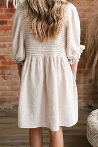 Textured Ruffled Puff Sleeve Loose Dress - Update AvenueEffortless Elegance: DressesTrendsi10010032580360710010032580360755cb06bd - e936 - 4d14 - 9155 - f0fcb600d07f - Max - OriginBeige