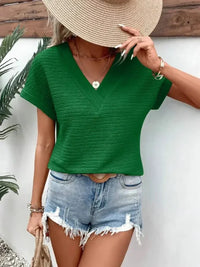 Textured Solid Color Short Sleeve Top - Update AvenueT-ShirtsTrendsi10010060657112210010060657112253ad1906 - 45b1 - 4830 - 8b75 - ab03f83adf53 - Max - OriginDark Green