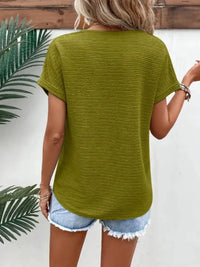 Textured Solid Color Short Sleeve Top - Update AvenueT-ShirtsTrendsi10010060657161010010060657161029f98992 - 1822 - 4dc6 - b718 - 67d350677e7d - Max - OriginOlive