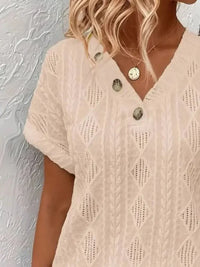 Textured V - Neck Short Sleeve Top - Update AvenueT-ShirtsTrendsi1001003159818761001003159818768c03baf8 - fc05 - 48b8 - 9a93 - 5b48d3e9a192 - Max - OriginWhite