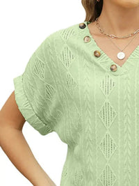 Textured V - Neck Short Sleeve Top - Update AvenueT-ShirtsTrendsi100100315981876100100315981876a68b5954 - 4ece - 4f50 - a33b - 7ff9484afe10 - Max - OriginWhite