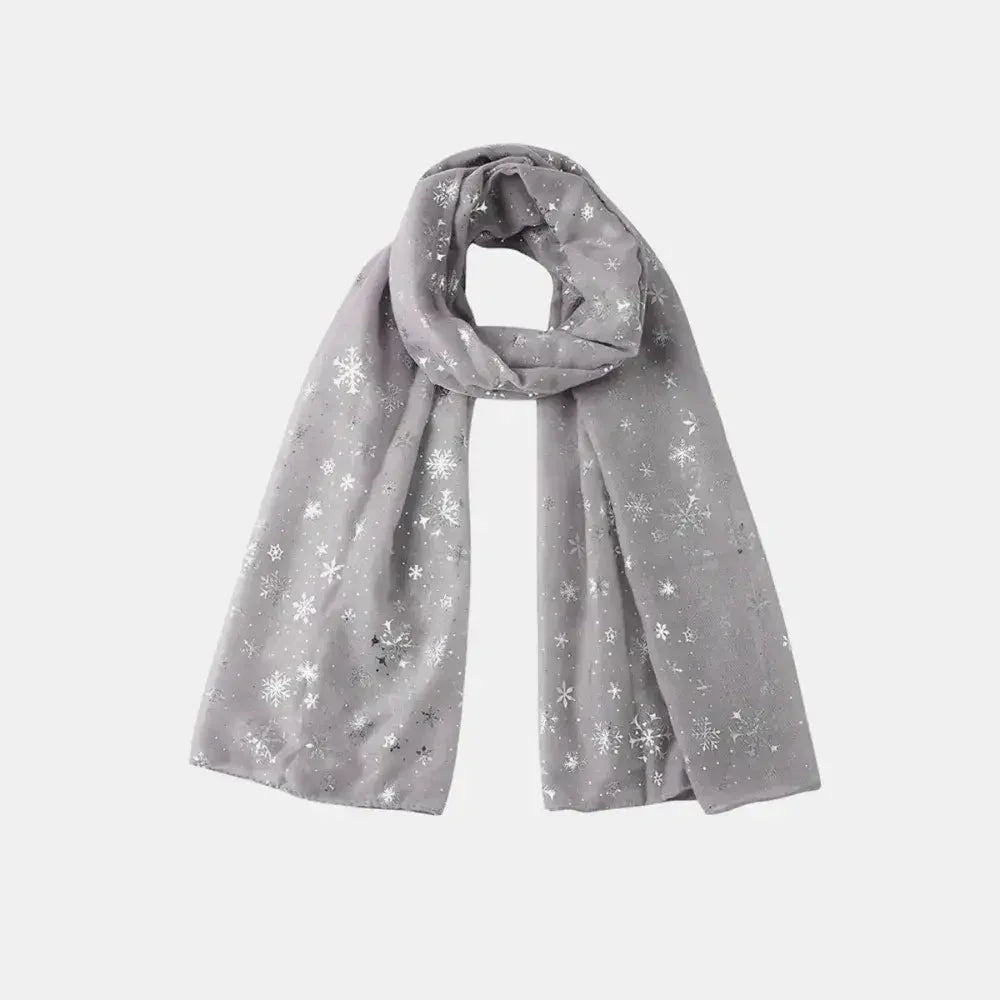 Thermal Snowflakes Polyester Scarf - Update AvenueTrendsi100500255024425100500255024425Thermal Snowflakes Polyester ScarfGray