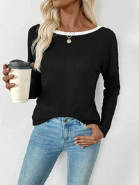 Tie Back Long Sleeve Top - Update AvenueT-ShirtsTrendsi100100451966470100100451966470ab688d293c7c4e3bb4d7d0e43e18c9d1 - Max - OriginBlack