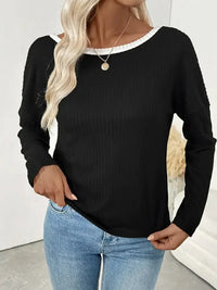 Tie Back Long Sleeve Top - Update AvenueT-ShirtsTrendsi100100451966470100100451966470494a8b21b5f5451587fe26b0c67014cb - Max - OriginBlack