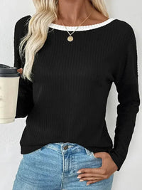 Tie Back Long Sleeve Top - Update AvenueT-ShirtsTrendsi10010045196647010010045196647007855ff567ea436fa3c4be8d63b9c013 - Max - OriginBlack