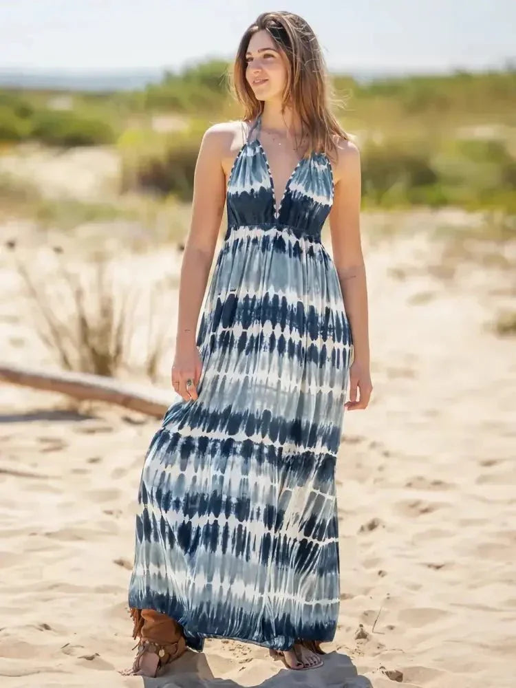 Tie - Dye Halter Neck Dress - Update AvenueBoho VibesTrendsi100100510112691100100510112691d7886224 - b0e6 - 4359 - be38 - 6644eb51eba0 - MaxSky Blue