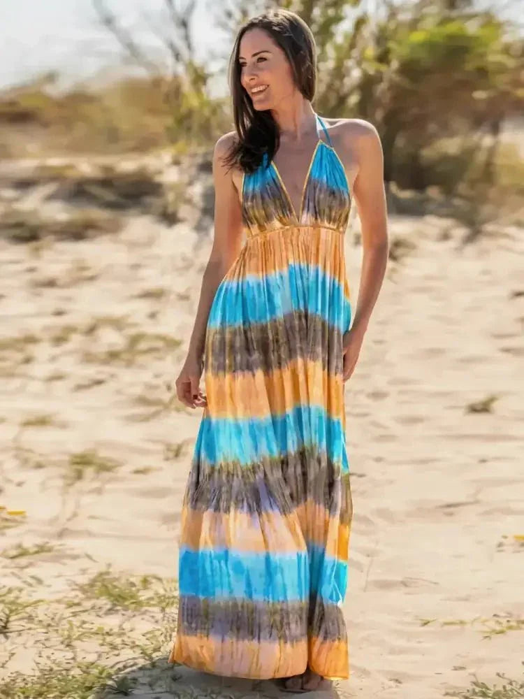 Tie - Dye Halter Neck Dress - Update AvenueBoho VibesTrendsi100100510117677100100510117677287acfc6 - 96bc - 478d - a2b6 - 03dc556ac8dd - MaxDark Blue