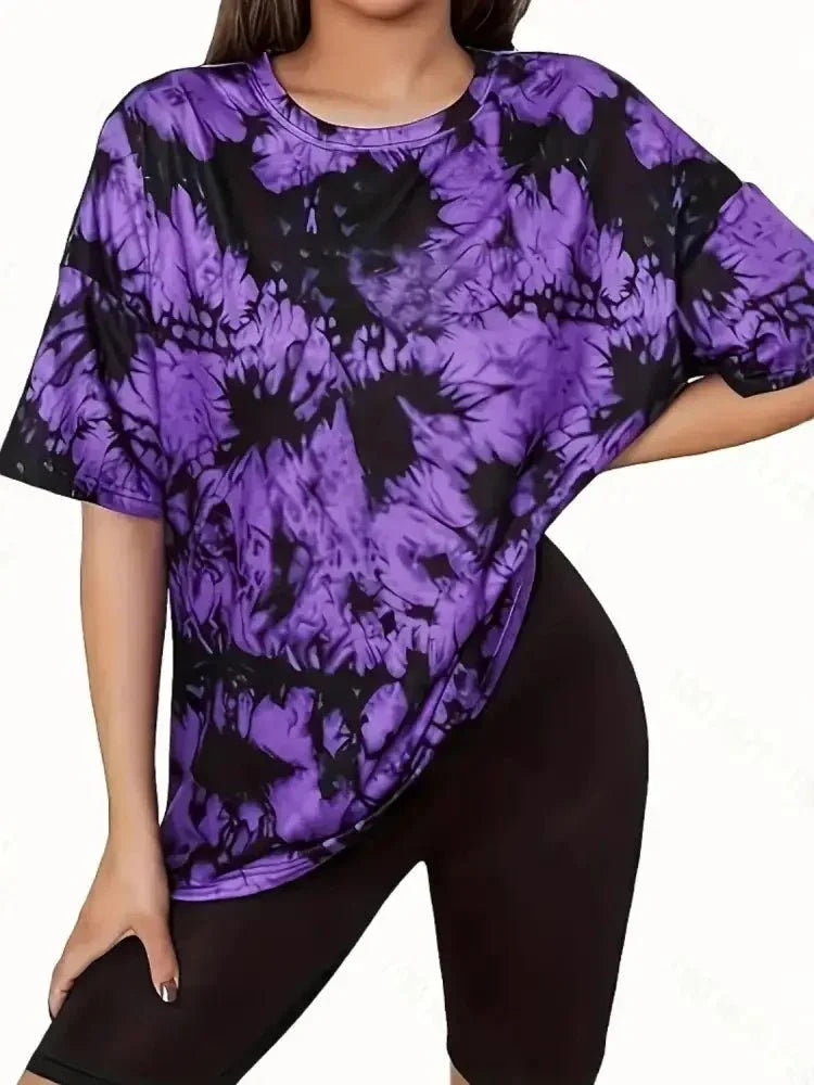 Tie - Dye Round Neck Short Sleeve T-Shirt - Update AvenueT-ShirtsTrendsi100100115573490100100115573490146b18f0 - 35e1 - 4a97 - 85da - 6838c7a8e113 - Max - OriginPurple