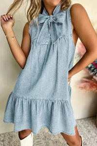 Tie Neck Sleeveless Denim Dress - Update AvenueDenim Dresses & SkirtsTrendsi10010078737152610010078737152693baedf8 - 04ff - 4e4e - 9ea5 - 05d2b9de052a - Max - OriginLight Blue