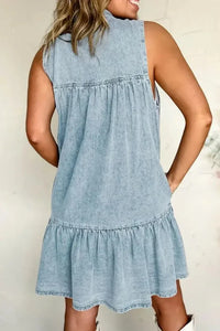 Tie Neck Sleeveless Denim Dress - Update AvenueDenim Dresses & SkirtsTrendsi100100787371526100100787371526990944e9 - 3667 - 4ebf - 82df - 9d5cedcfb6c5 - Max - OriginLight Blue