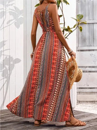 Tied Back Printed Sleeveless Maxi Slit Dress - Update AvenueBoho VibesTrendsi1001008128059041001008128059045fa3db8f - a418 - 4dda - 950a - f6093d6583e0 - Max - OriginOrange - Red