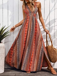 Tied Back Printed Sleeveless Maxi Slit Dress - Update AvenueBoho VibesTrendsi10010081280590410010081280590434264d1d - da6c - 421e - be94 - 7e2041ea03ad - Max - OriginOrange - Red