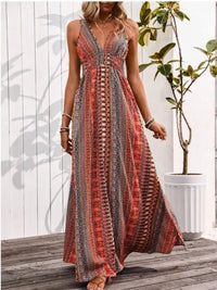 Tied Back Printed Sleeveless Maxi Slit Dress - Update AvenueBoho VibesTrendsi100100812805904100100812805904ca9b921a - d5e3 - 4cd8 - b408 - 3616db298889 - Max - OriginOrange - Red