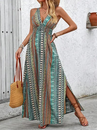 Tied Back Printed Sleeveless Maxi Slit Dress - Update AvenueBoho VibesTrendsi1001008128090131001008128090139d282963 - 1285 - 4bf2 - b304 - c51ed39c21f6 - Max - OriginTurquoise