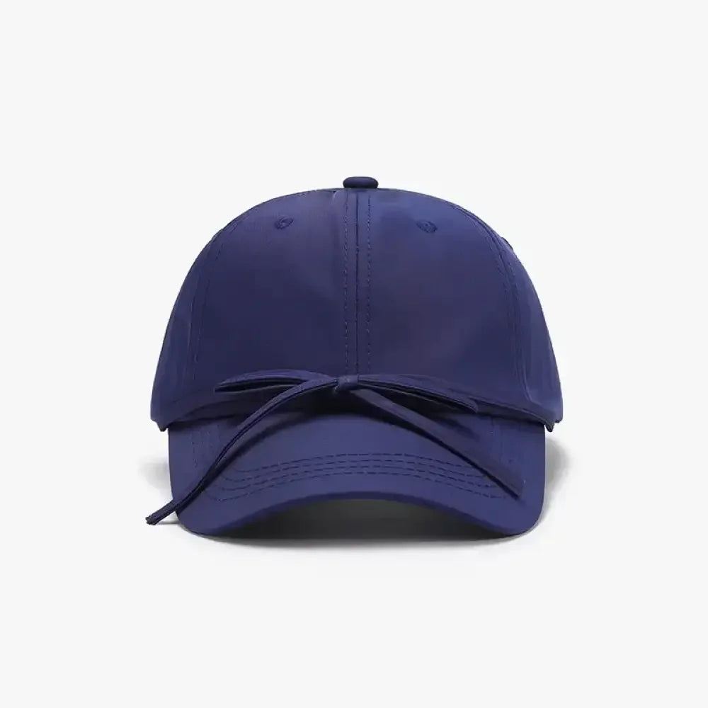 Tied Bow Cotton Baseball Cap
