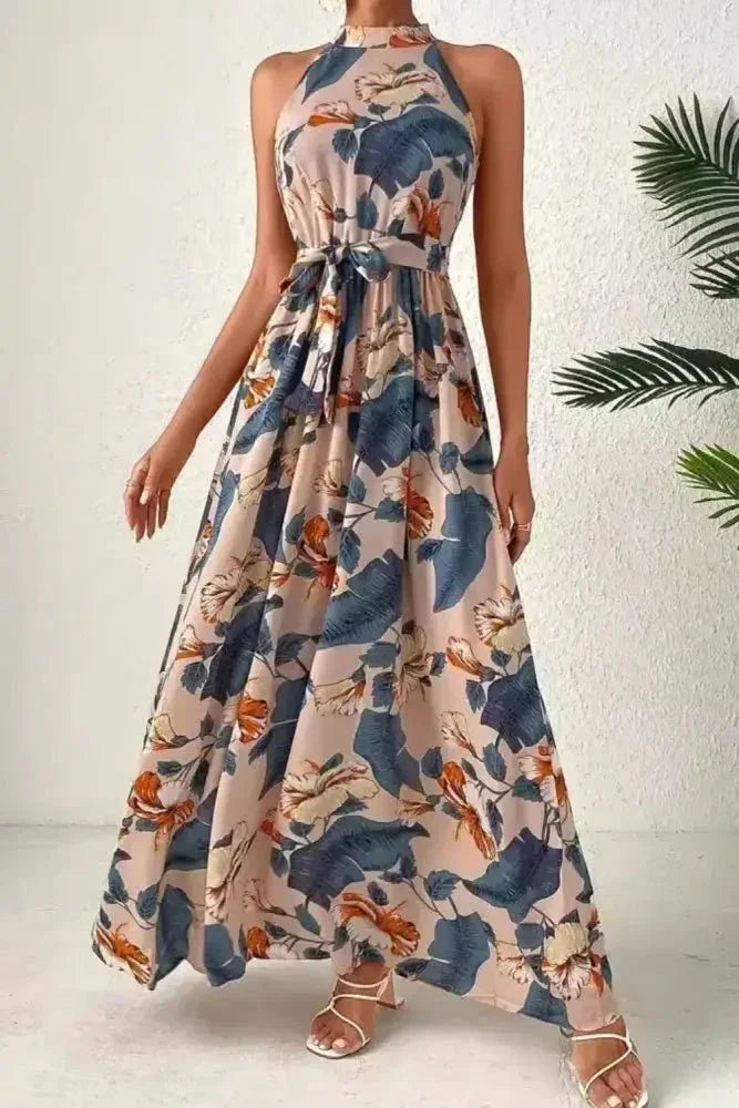 Tied Floral Sleeveless Dress - Update AvenueBoho VibesTrendsi100100651701276100100651701276c0775bd2 - da17 - 4dc8 - ad5d - 155b0cb029a9 - MaxDusty Blue