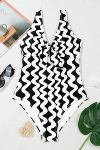 Tied Front Contrast Striped One - Piece Swimsuit - Update AvenueTrendsi10010061040619110010061040619162eefd06 - 63c0 - 4ec6 - a27e - da82636a69dd - MaxBlack